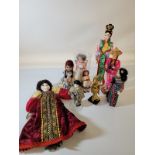 A quantity of costume dolls from around the world, including a Lenci composite Italian example, a