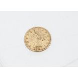 A United States of America two and an half dollar gold coin, dated 1900, VF