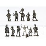 A collection of eleven modern silver 'Cries of London' figures, tallest 6cm high