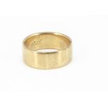 A Georgian yellow metal dated wedding band, November 11th 1815 engraved to inner shank, ring size