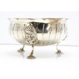 An early George V period Irish silver cauldron bowl W & W, Dublin 1910, 26.3 ozt, 21.5cm diameter