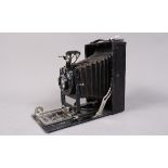 A SOM Berthiot Folding Plate Camera, format 10 x 15cm, probably made in Germany for SOM Berthiot,