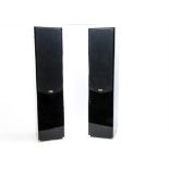 Quad Speakers, a pair of floor standing Quad speakers model 22L, 87cm high in black, 150 watts s/n