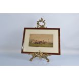 A pair of late 19th Century/ early 20th Century Steeplechase watercolours, both framed and glazed.