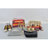 Four handbag and matching shoe sets, including a Valentina Russo and others