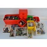 A massive quantity of loose Lego, mostly contained in Lego bins and containers. Together with a