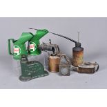 A collection of automotive related items, to include two small Castrol oil cans, Weber-Hydraulik