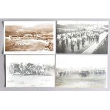 Postcards, British military interest - P2-P4, RP, Fusiliers leaving Dagshai, India, 1930, Eagle