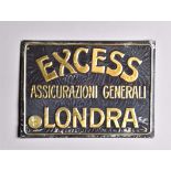 British Promotional Fire Marks, Excess Insurance Company, Italian market, Excess Londra - black (1),