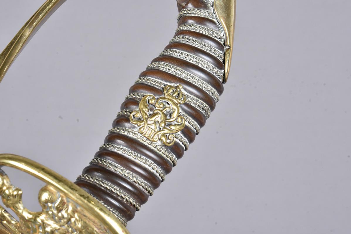 An Imperial German Officer's Sword by W.K & C, with gilt metal Royal Cipher cartouche to the grip, - Image 3 of 5