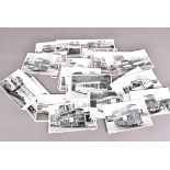 Monochrome Photographic Prints of provincial UK bus subjects, presumed printed from negatives in the