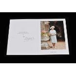 HM Queen Elizabeth The Queen Mother signed Christmas card 1991, signed in black ink 'from
