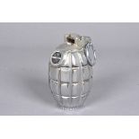An Inert British WWII No36M MkI pineapple grenade, complete with spring, fuse and pin, with markings
