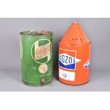 An Amoco 'Vigzol' 5 gallon oil container, together with a Castrol XXL 5 gallon oil drum (2)