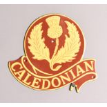 British Promotional Fire Marks, Caledonian Insurance Company, B758, enamelled iron, VG, three