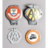 Car Badges, pre-war flat AA badge, 62250G, overpainted with modern/replica badges - bow-front AA,