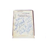 Autographs England Cricket / Football, autographs from the late 1940s era that include 13 England