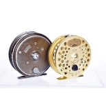 A Milward 'Flymaster' reel, 3 1/2", together with a C.J Orvis 3 1/4" reel (2)