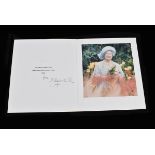 HM Queen Elizabeth The Queen Mother signed Christmas card 1988, signed in black ink 'from