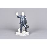A Limited Edition Bronte figure of Winston Churchill, 21/100, 28cm H