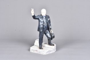 A Limited Edition Bronte figure of Winston Churchill, 21/100, 28cm H
