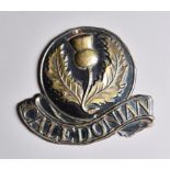 Caledonian Insurance Company Fire Marks, 1805-1957, copper - W43C, G, original paint, wire loop