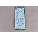 Autographs Rugby, autographs from the 1950s from the South Afria, Llanelly and Waterloo rugby teams,