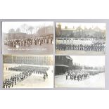 Postcards, British military band interest - P2-P4, RP, mounted and foot bands playing in UK