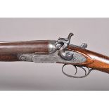 A Bullock 12 bore side by side shotgun, no visible serial, with maker name and images of pheasants