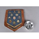 A Canadian Forces of Europe military wall plaque, displaying all of the badges, together with a