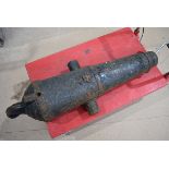 An early 19th Century Commercial Carronade cannon by Bailey & Pegg & Co, this particular model was