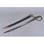 An Oxford Constabulary Police sword and scabbard, with 58cm long blade by Parrer Field & Son, single