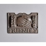 Edinburgh Friendly Insurance Against Losses By Fire Fire Mark, 1720-1847, W7D, cast iron, G, surface