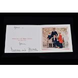HRH Charles Prince of Wales and Diana Princess of Wales sign Christmas card, signed in black ink '