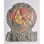 Norwich Union Fire Insurance Society Fire Marks, 1797-Aviva from 2002, W29F(ii), tinned iron, P,