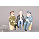 A 'Yalta Conference' prototype figure, in the form of Stalin, Churchill and Roosevelt all sat
