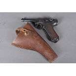 A Deactivated WWI D.W.M German Luger Semi Automatic pistol, serial 9113, dated 1916, with removeable