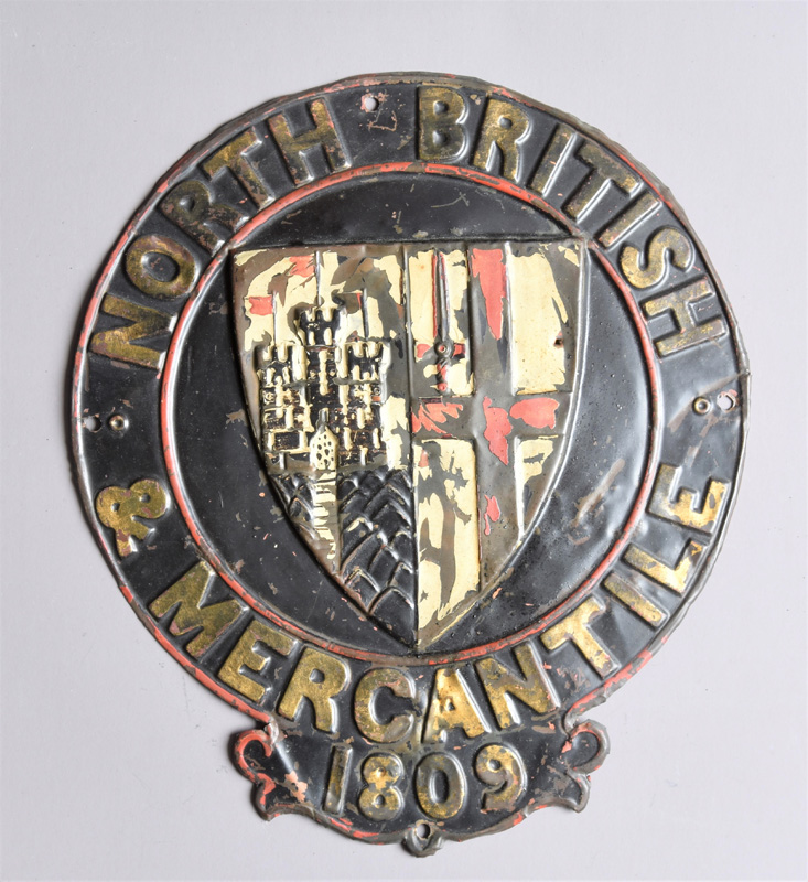 North British & Mercantile Insurance Company Fire Mark, 1862-1959, W102A, copper, G, some original