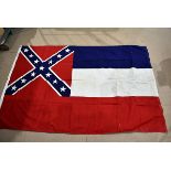 A State of Mississippi flag, stamped 4x6 Storm King All Cotton WPL1721, approx 174cm x 110cm