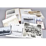 An assortment of Maritime ephemera, comprising an album of photographs of various vessels, Cunard