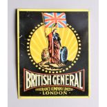 British Promotional Fire Marks, British General Insurance Company Ltd, B1006, tinned iron, VG,
