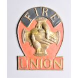 British Promotional Fire Mark, Union Fire Office, tinned iron, A4E, G, original litho
