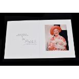 HM Queen Elizabeth The Queen Mother signed Christmas card 1982, signed in black ink ' from Elizabeth