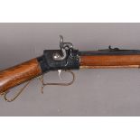 A Deactivated Italian Percussion cap rifle, .45 calibre, black powder, muzzle loading, serial B7975,