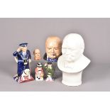 Kevin Francis, a selection of ceramic of Winston Churchill, to include a large white/cream bust 51/