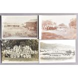 Postcards, British in India military band interest - P2-P4, RP, including Poona, Meerut, Ambala,