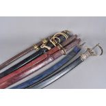 Two Indian Swords, both AF, together with four Japanese reproduction swords, all with scabbards,