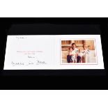 HRH Charles Prince of Wales and Diana Princess of Wales sign Christmas card, signed in black ink '