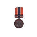 A National Fire Brigade Association medal with 10 Year clasp, awarded to George J Shaw (11967),