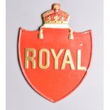 British Promotional Fire Marks, Royal Insurance Company, A97D, tinned iron, VG, original paint,